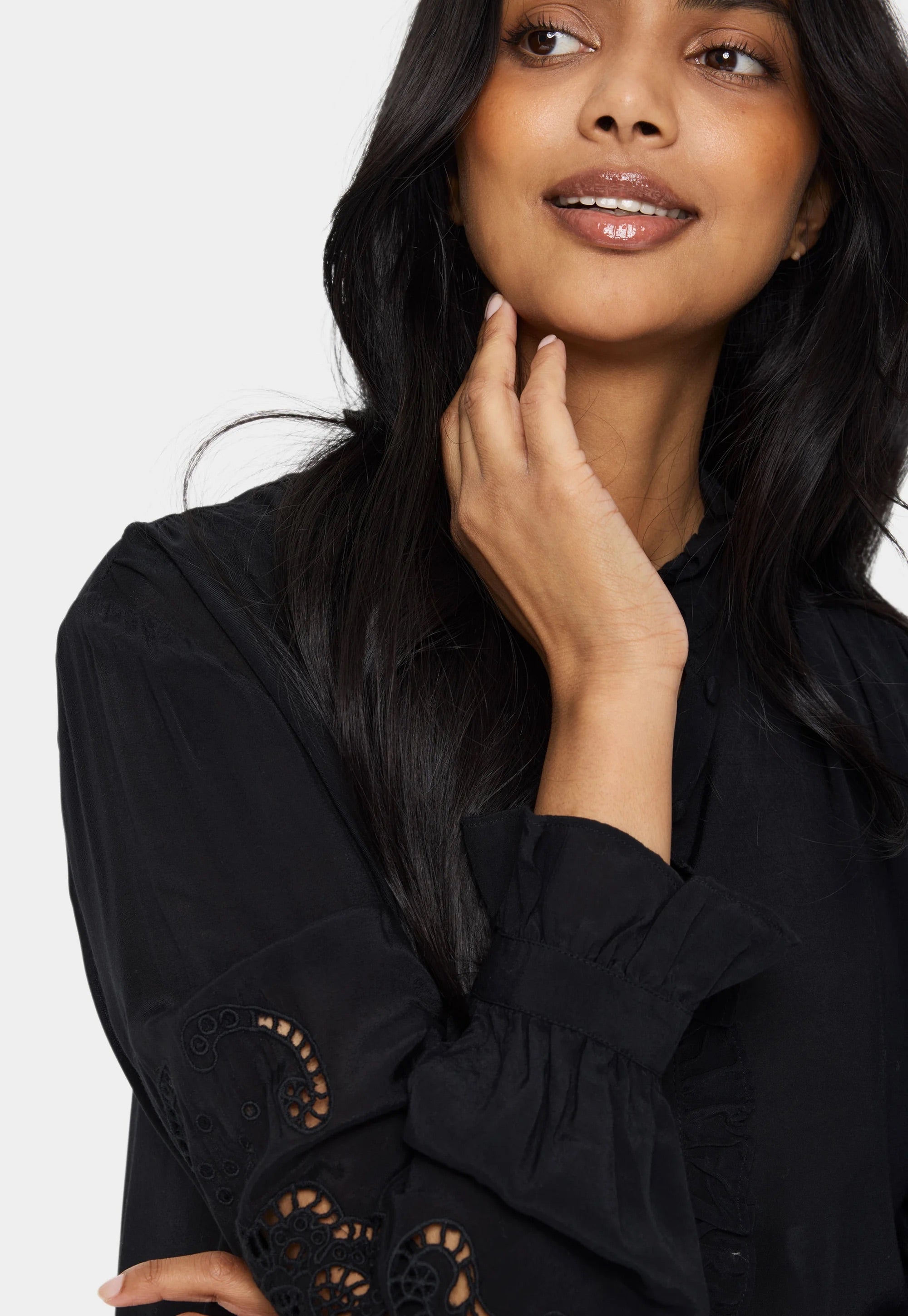 Saint Tropez GreyaSZ Hemdkleid - Schwarz