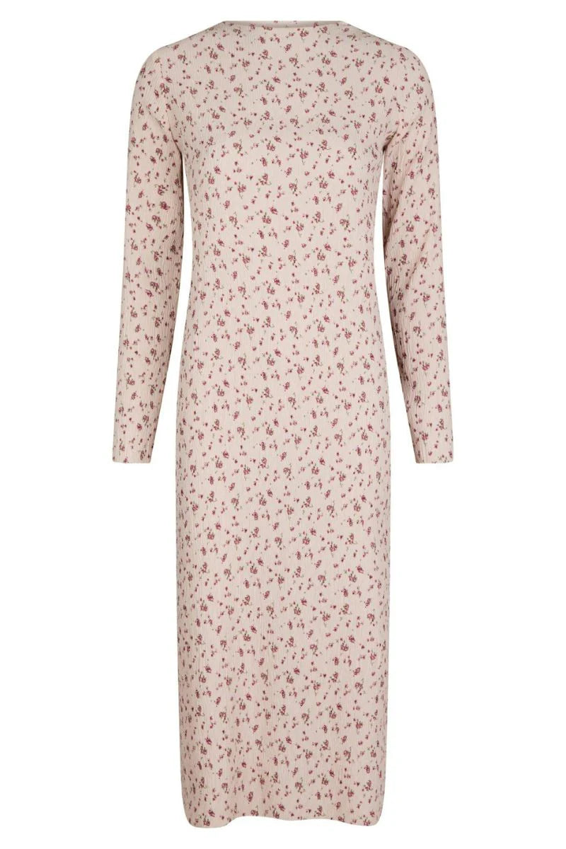 Neo Noir Vogue Flora Rüschenkleid Midi Blumenmuster – Seitenschlitz Langarm | Damen