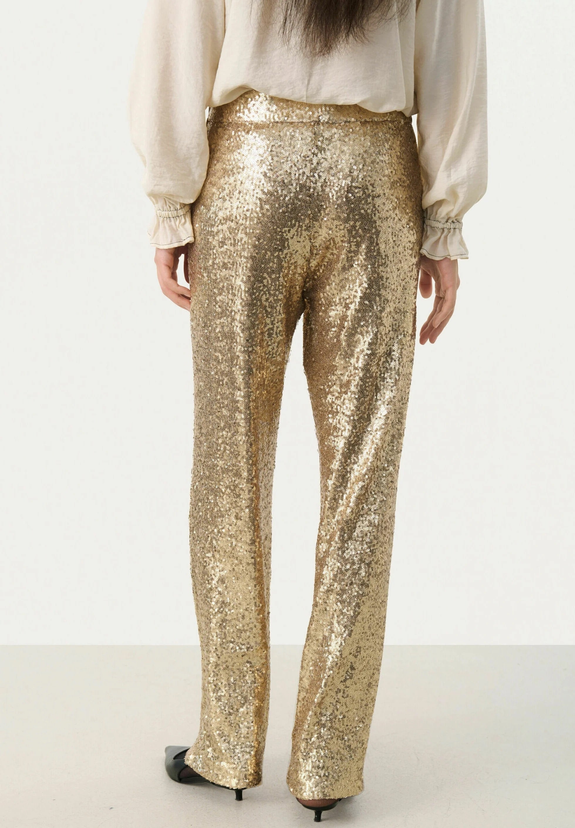 Teil Zwei MELODIEPW Pailletten-Hose mit weitem Bein - Gold