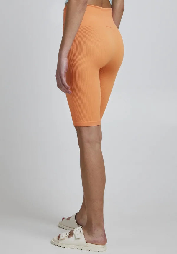 JC Sahana Nahtlose gerippte Radlerhose – Muskmelon