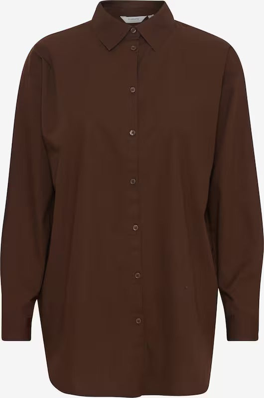 b.young BYGamze Oversized Tunikahemd - Dunkelbraun