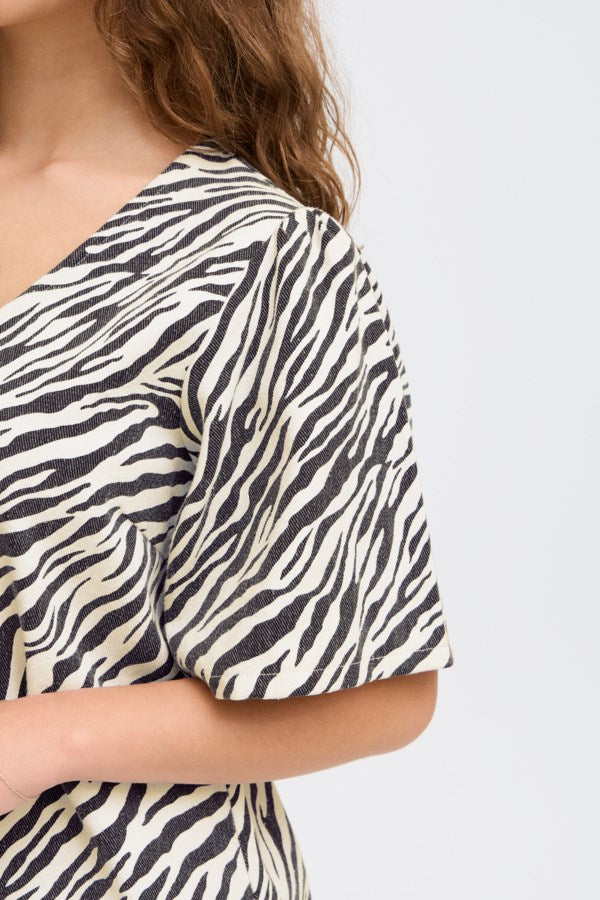 ICHI IXZEBRA Kleid - Zebramuster
