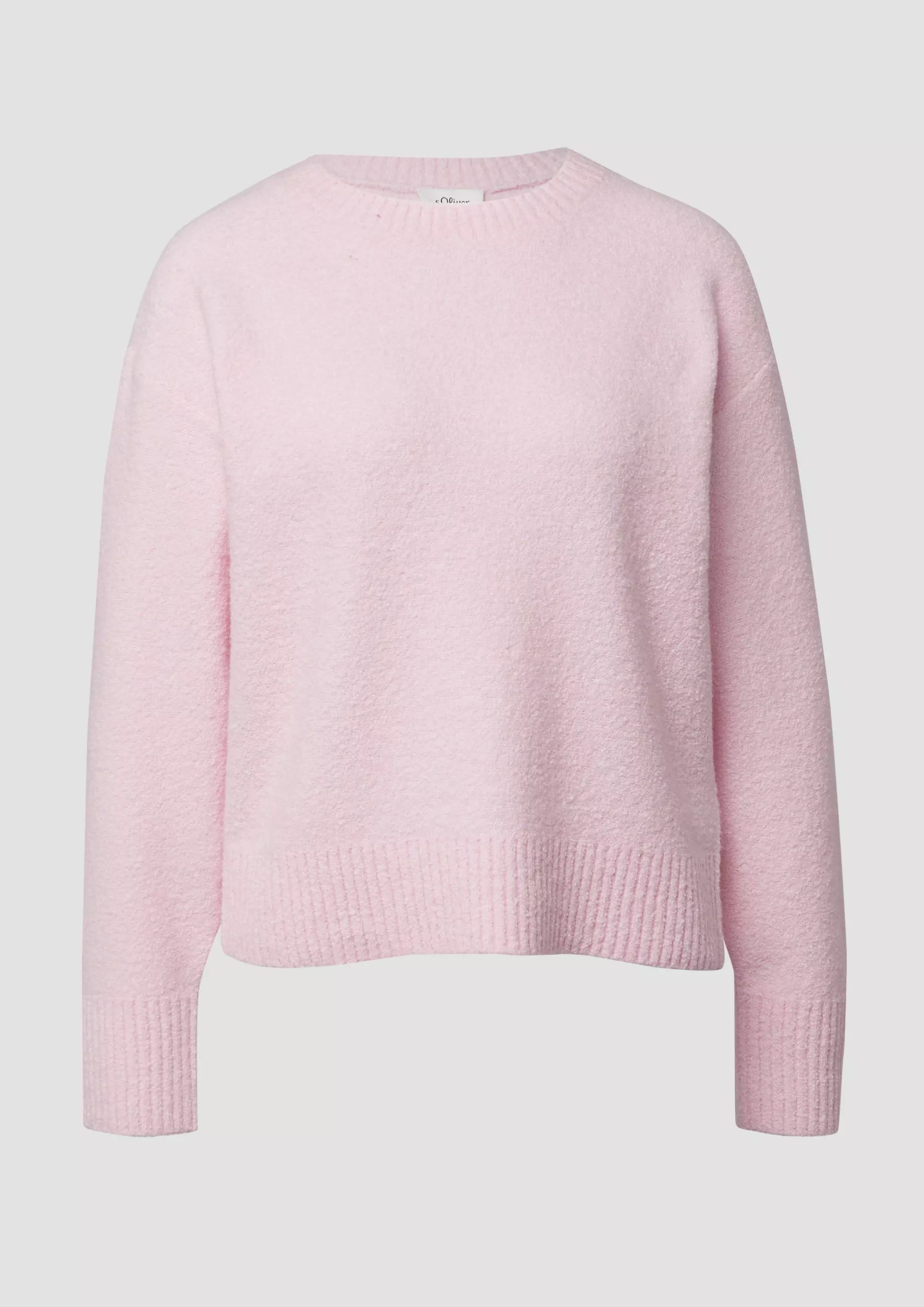 s.Oliver Bouclé-Pullover mit entspannter Passform