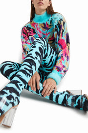 Desigual gemusterte Leggings/Strumpfhose – 2-in-1