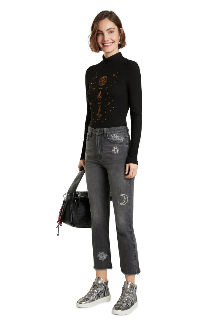 Desigual Lagun Cosmic Astrology Jeans – verwaschenes Grau