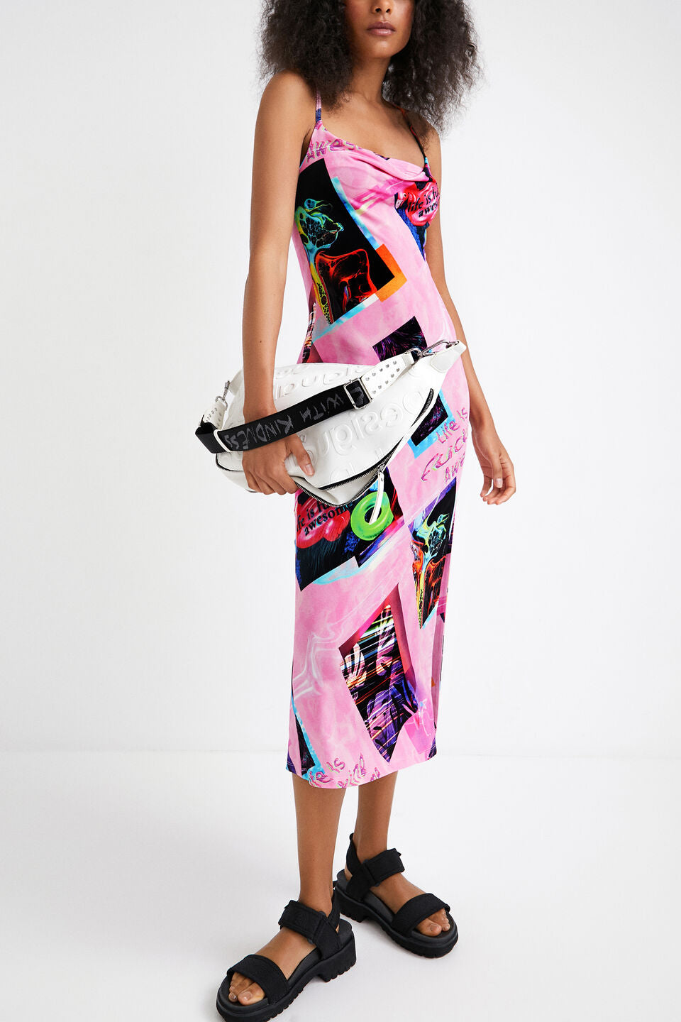 Desigual Neo Tropic Street Art Midi-Kleid 