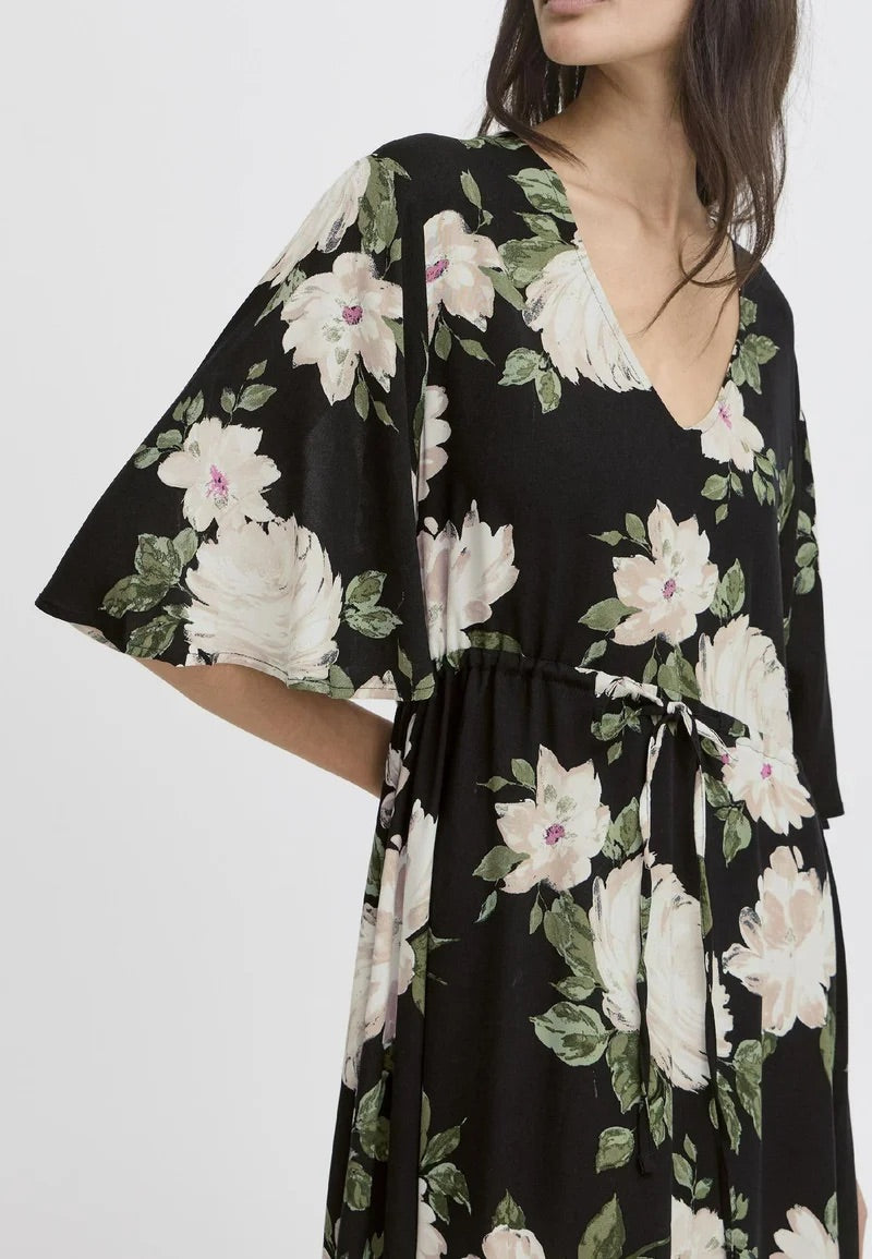 b.young BYMMJOELLA - Maxikleid - schwarze Rosen