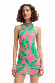 Desigual Neckholder-Minikleid Tropical – Rosa