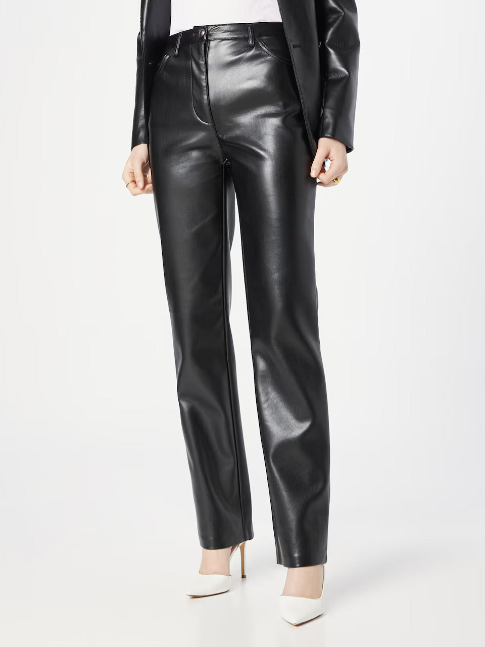 Guess Kelly Hose aus Kunstleder – Schwarz