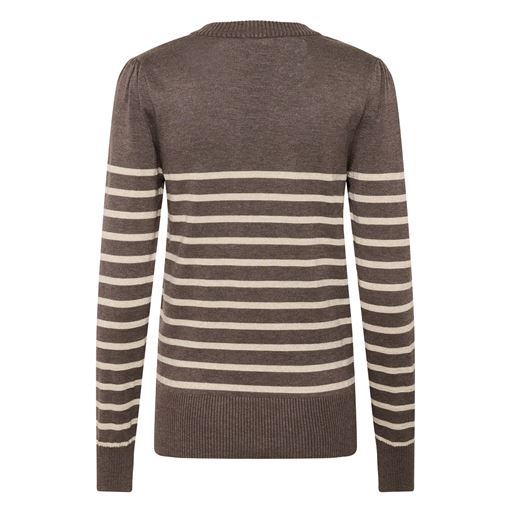 Saint Tropez MilaSZ Streifenpullover - Braun Beige