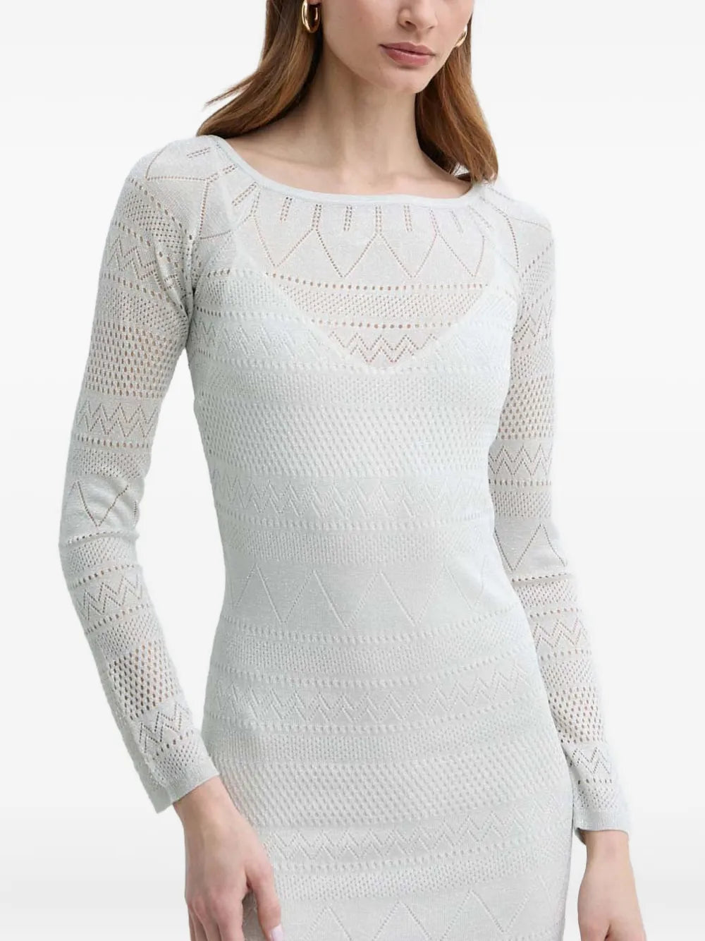 Marciano gehäkeltes langes Kleid