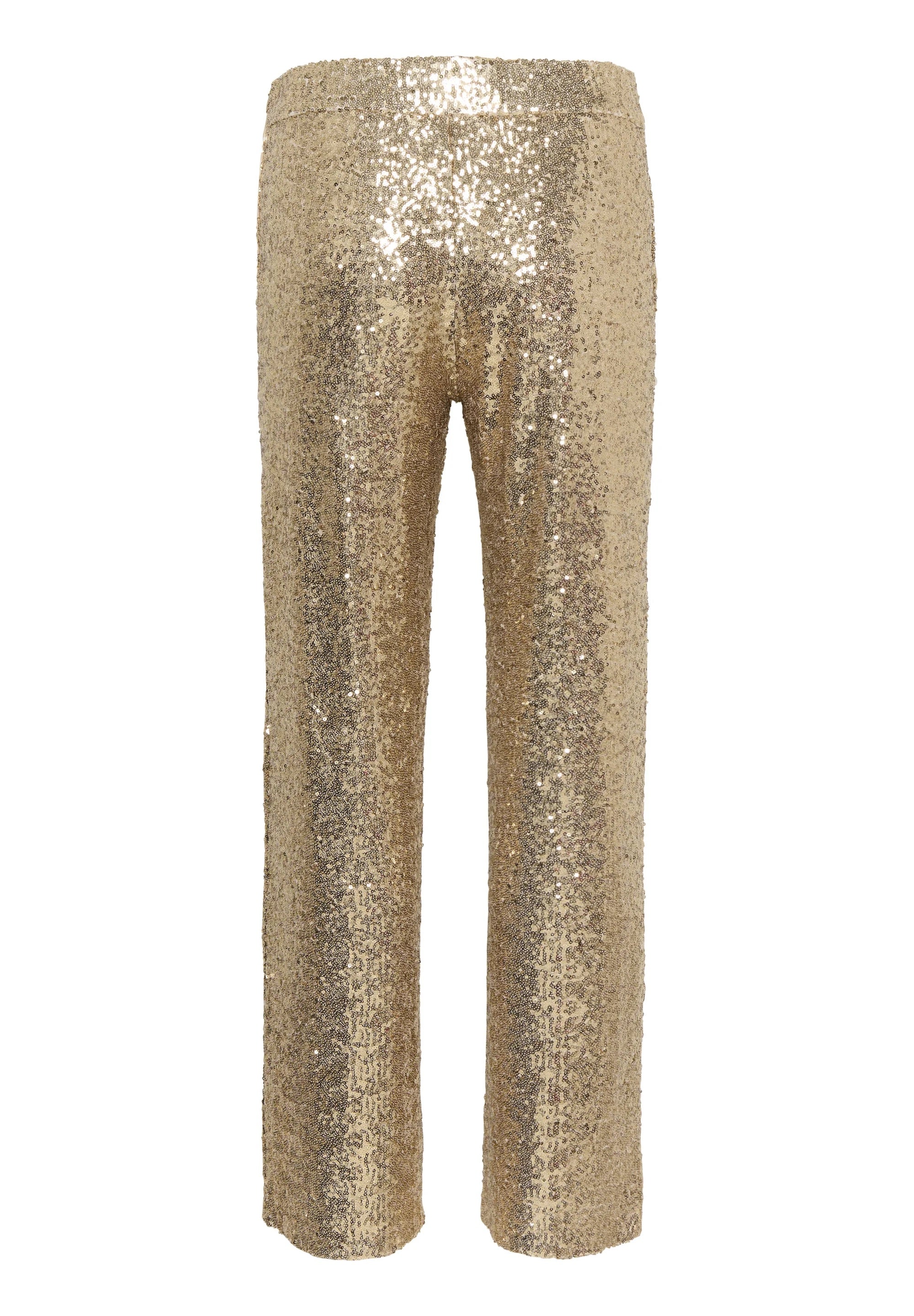 Part Two MELODIEPW Pailletten-Hose mit weitem Bein - Gold