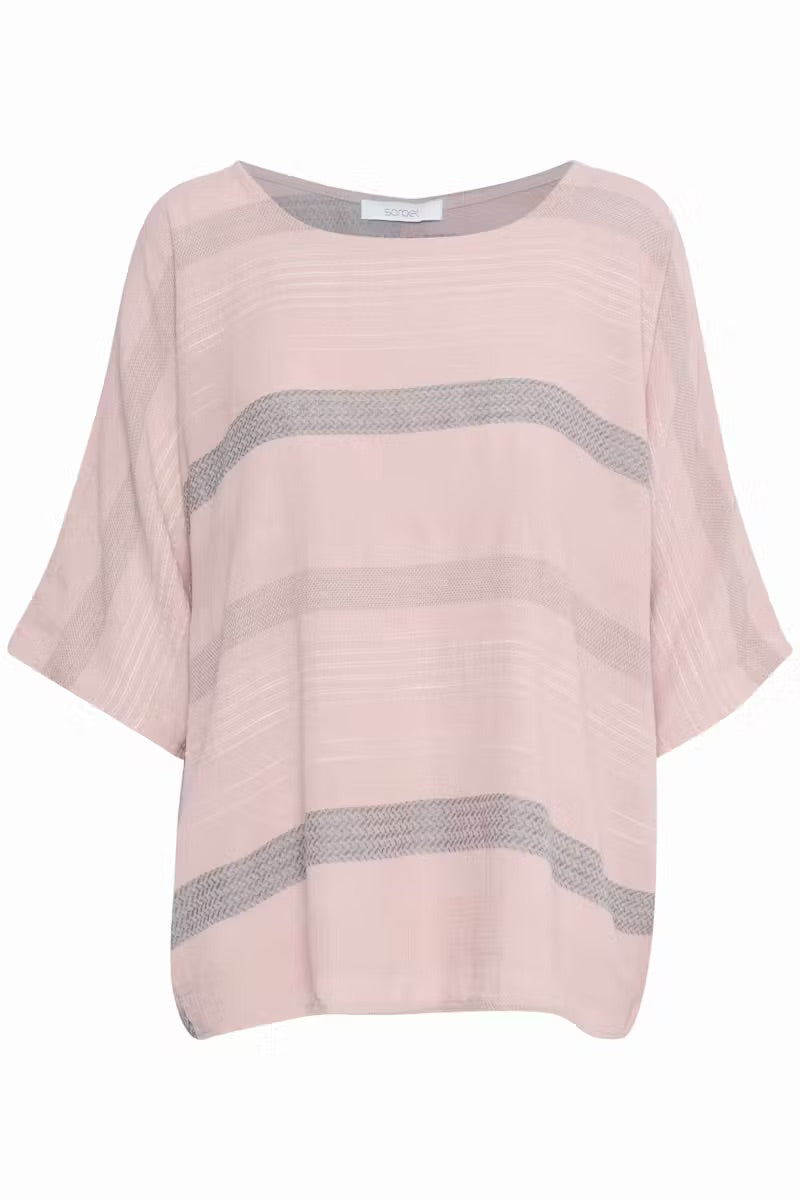 Sorbet SBKARLINE Bluse - Rosa mit silbernen Streifen