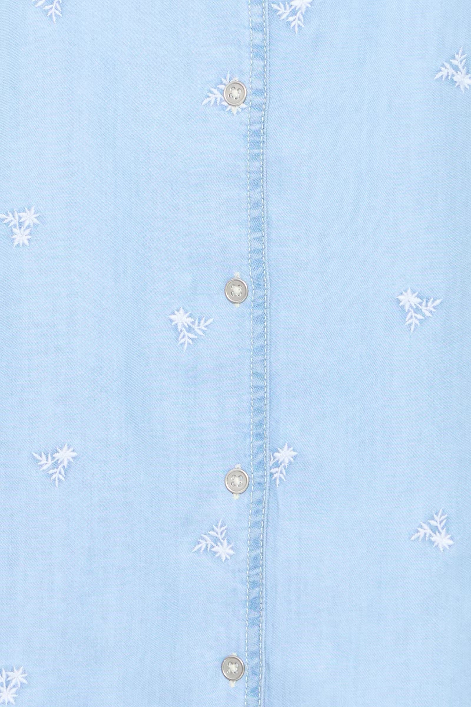 b.young Bykosmo Bluse mit Blumenstickerei - Hellblau