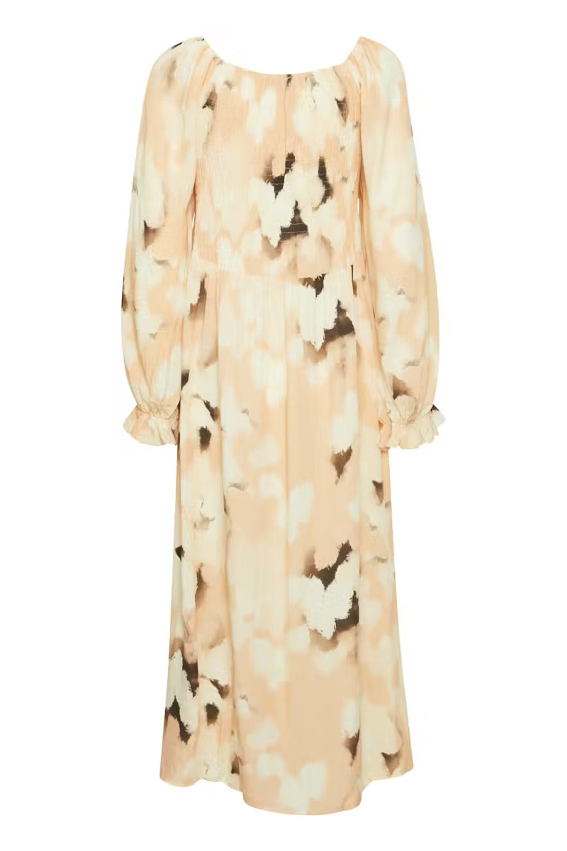 Sorbet Irina Midikleid mit abstraktem Print - Sandshell