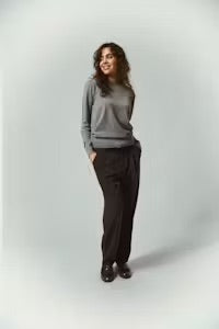 MilaSZ Pullover - Nebelgrau meliert