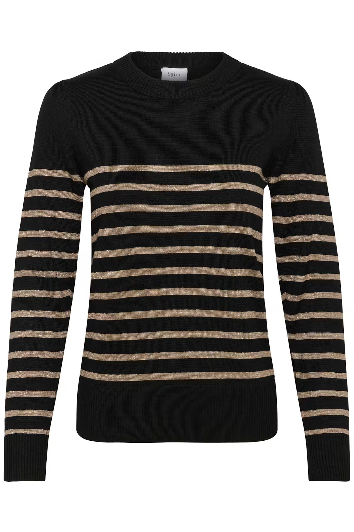 Saint Tropez MilaSZ Pullover - Schwarz mit goldenen Streifen