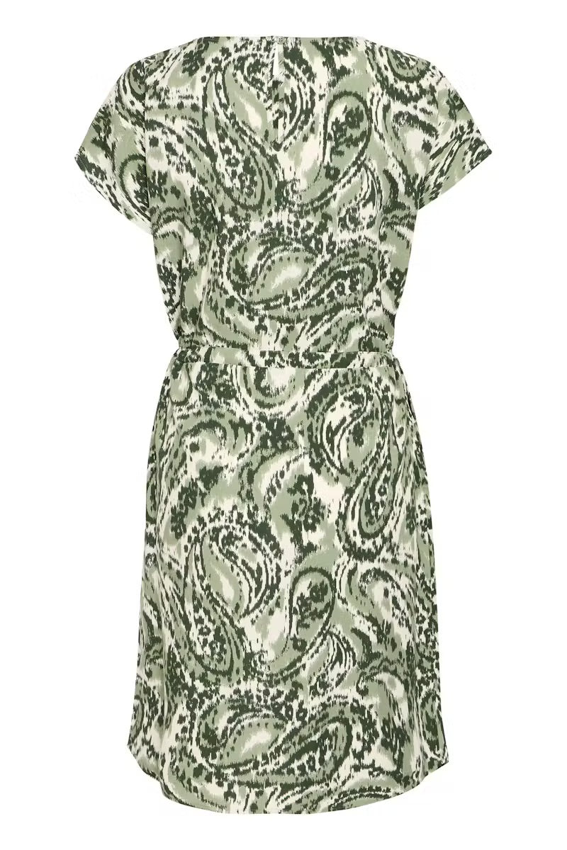 b.young BYMMJOELLA Kleid - Grünes Paisley-Muster