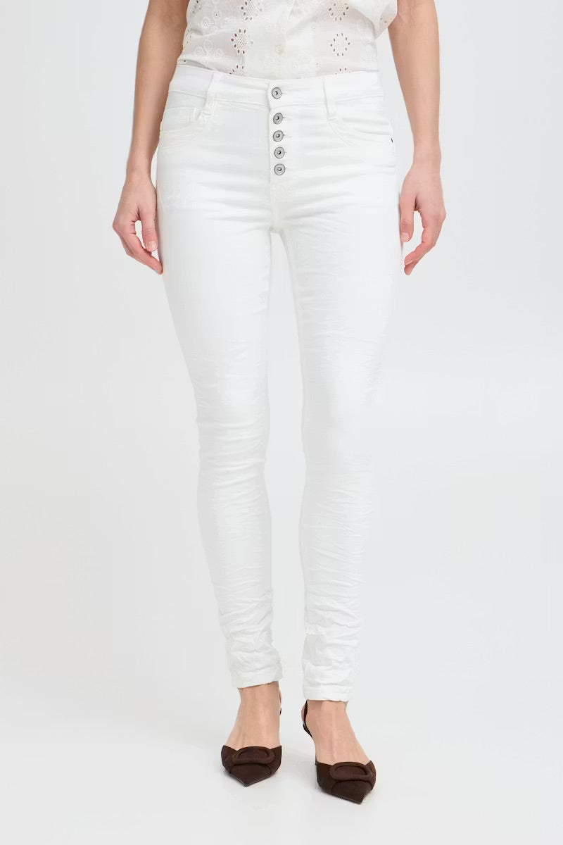 b.young Kaily High-Waisted Skinny Jeans - Weiß