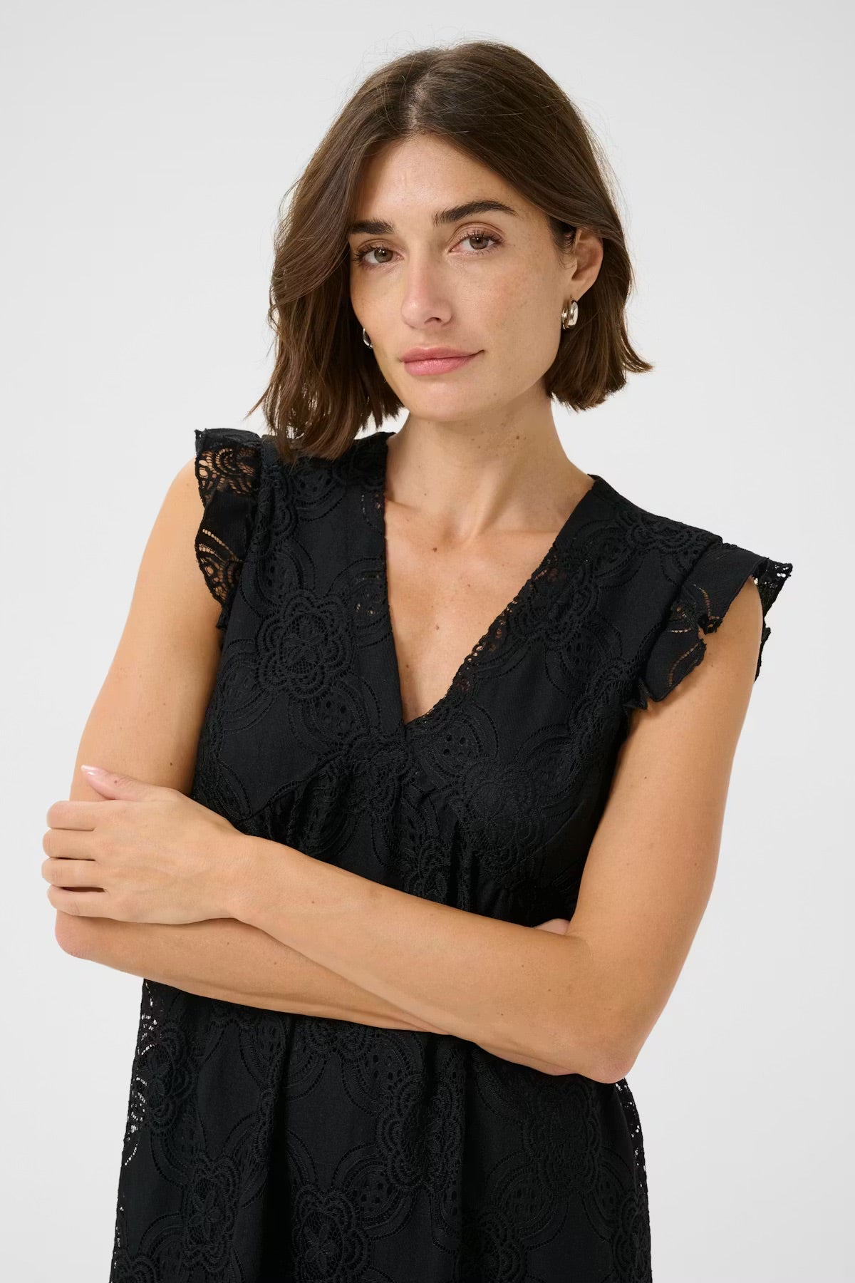 Culture CUsigla Spitzenkleid - Schwarz