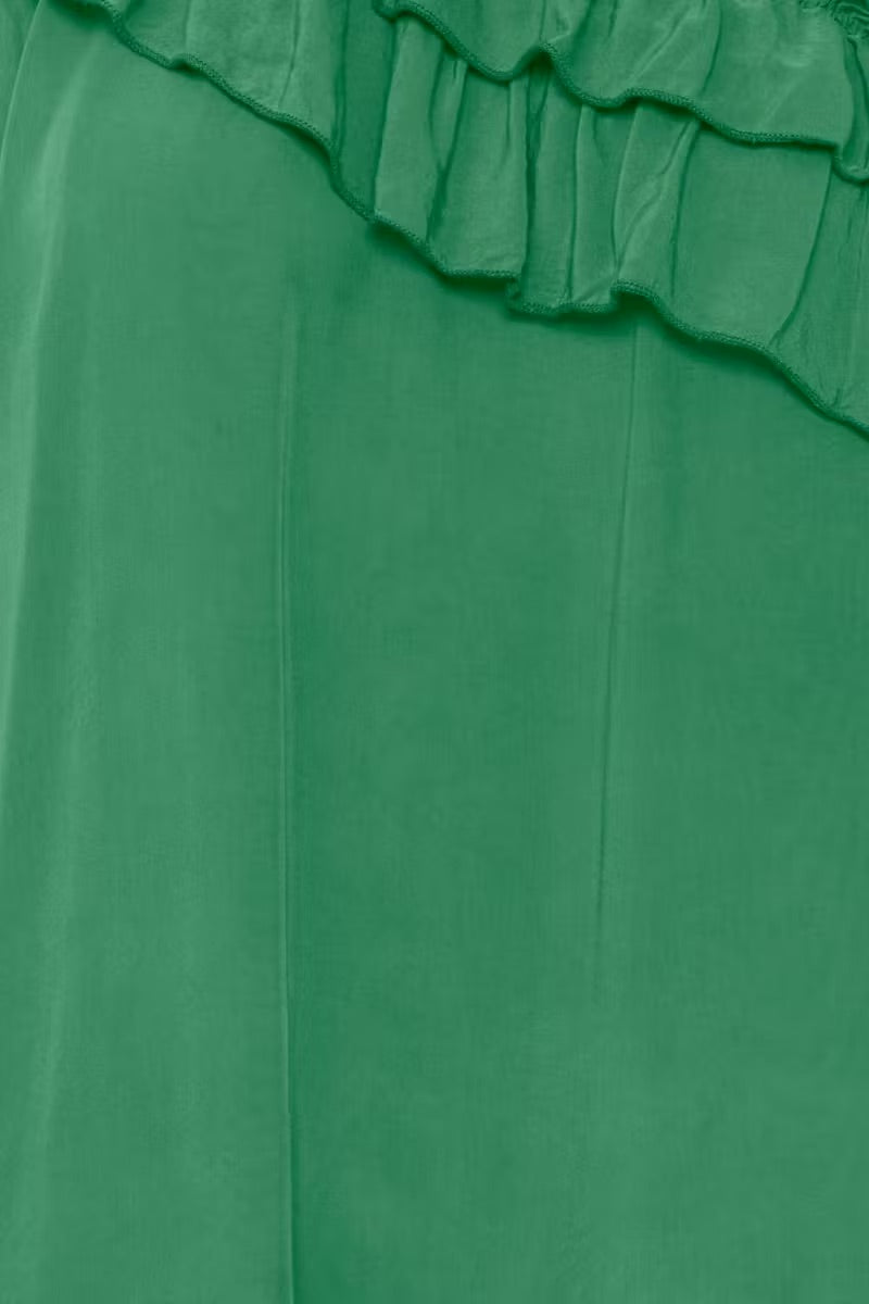 b.young BXHeidy One-Shoulder-Rüschenbluse – Smaragdgrün