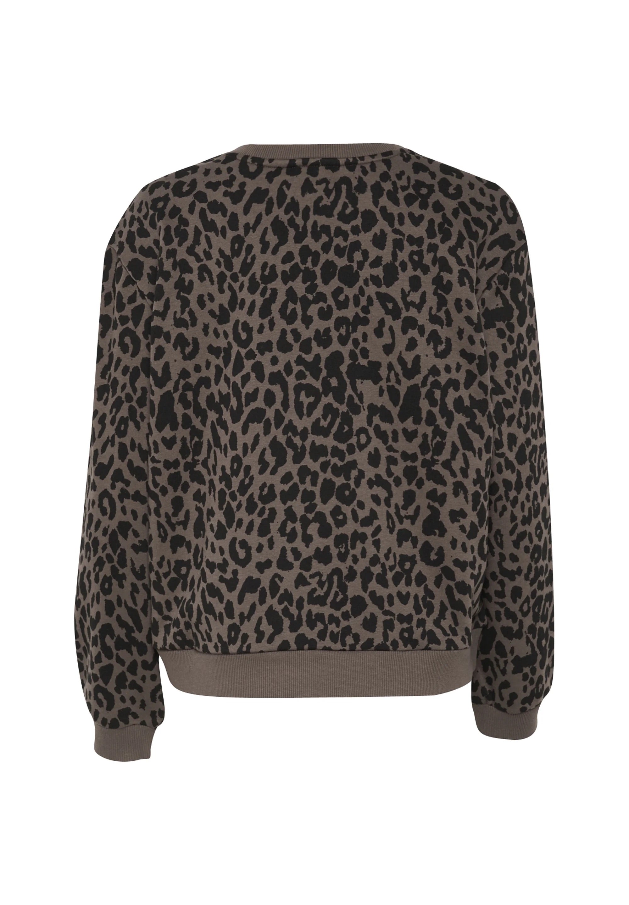 Saint Tropez ZHERRY Sweatshirt - Schokoladenbraun Leopard