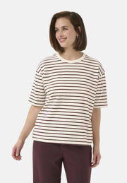 Kaffe Kawinny Oversize-T-Shirt mit Bretonstreifen