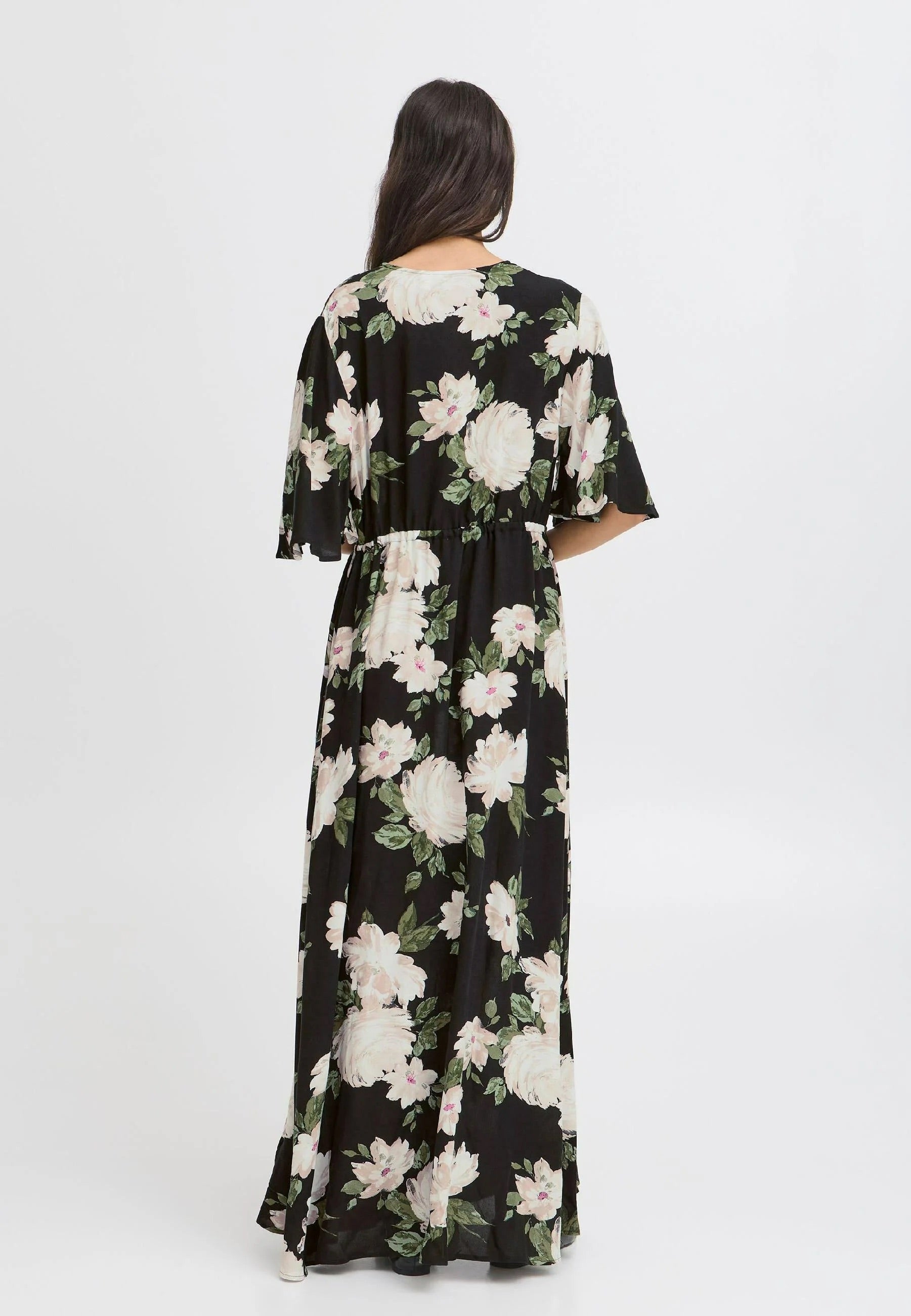 b.young BYMMJOELLA - Maxikleid - schwarze Rosen