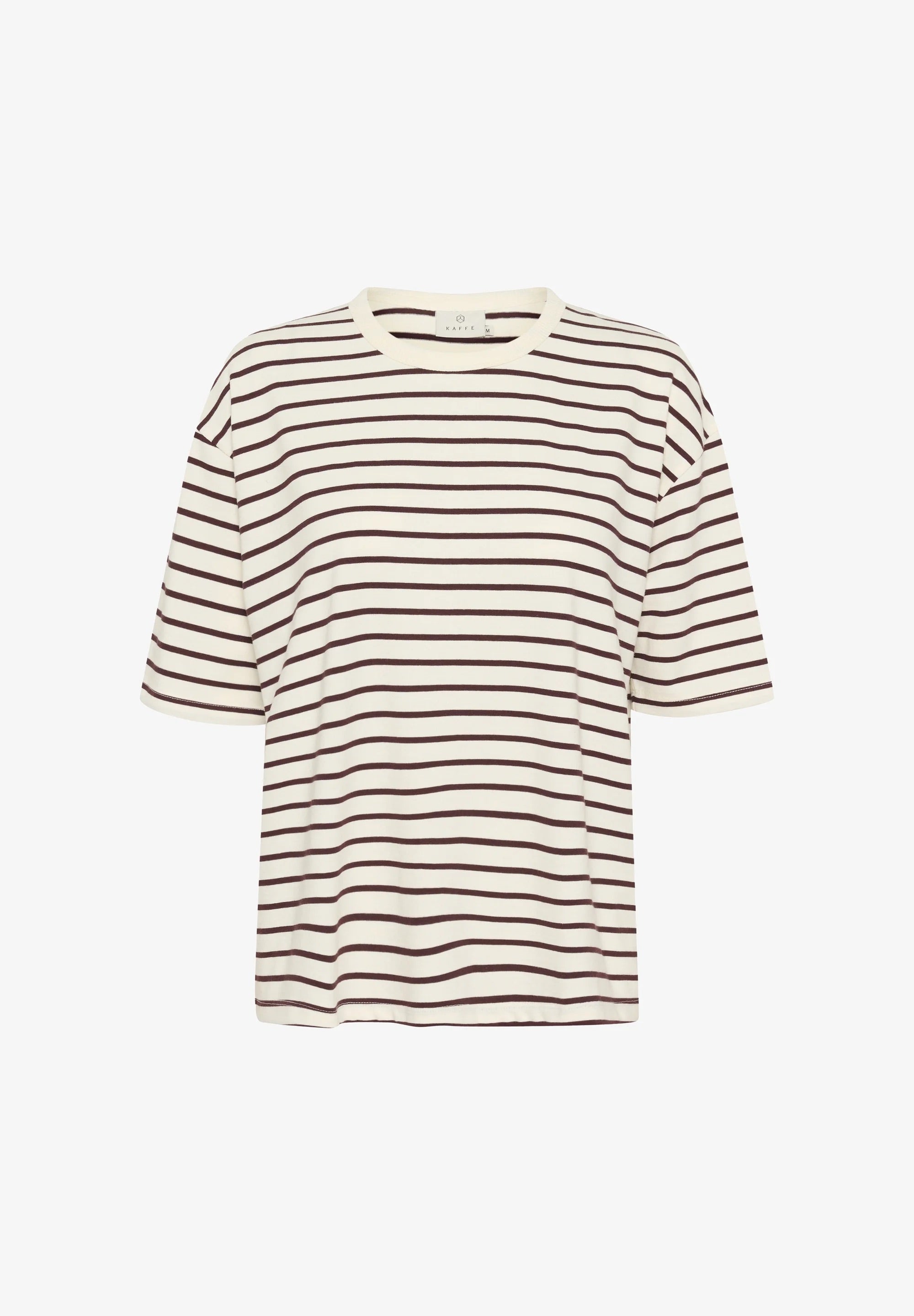 Kaffe Kawinny Breton Stripe Oversized T-Shirt – Halbarme | Designer-Outlet für Damen