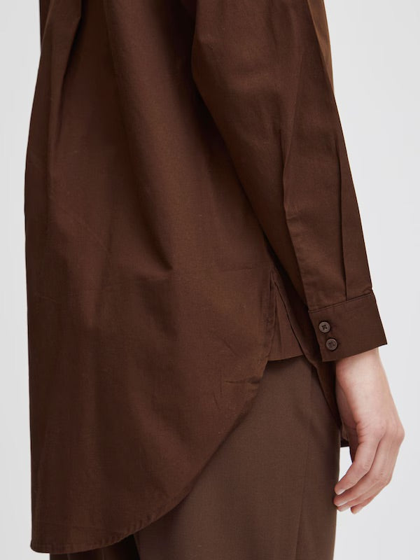 b.young BYGamze Oversized Tunikahemd - Dunkelbraun