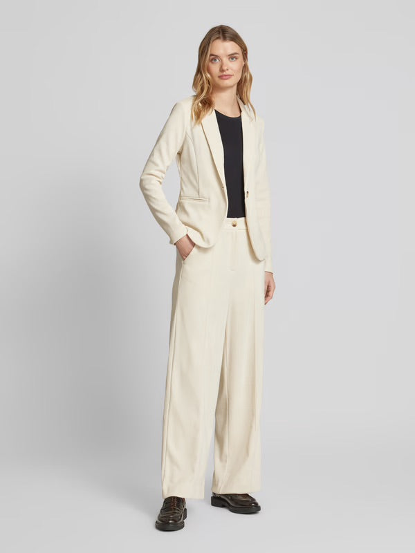 ICHI Ihkate Cordhose mit weitem Bein - Elfenbein