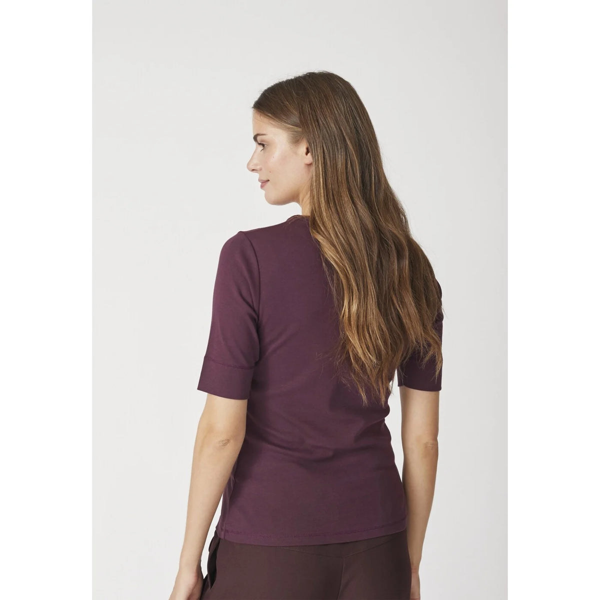 Co'couture Granny CC Bio-Baumwoll-T-Shirt – Aubergine
