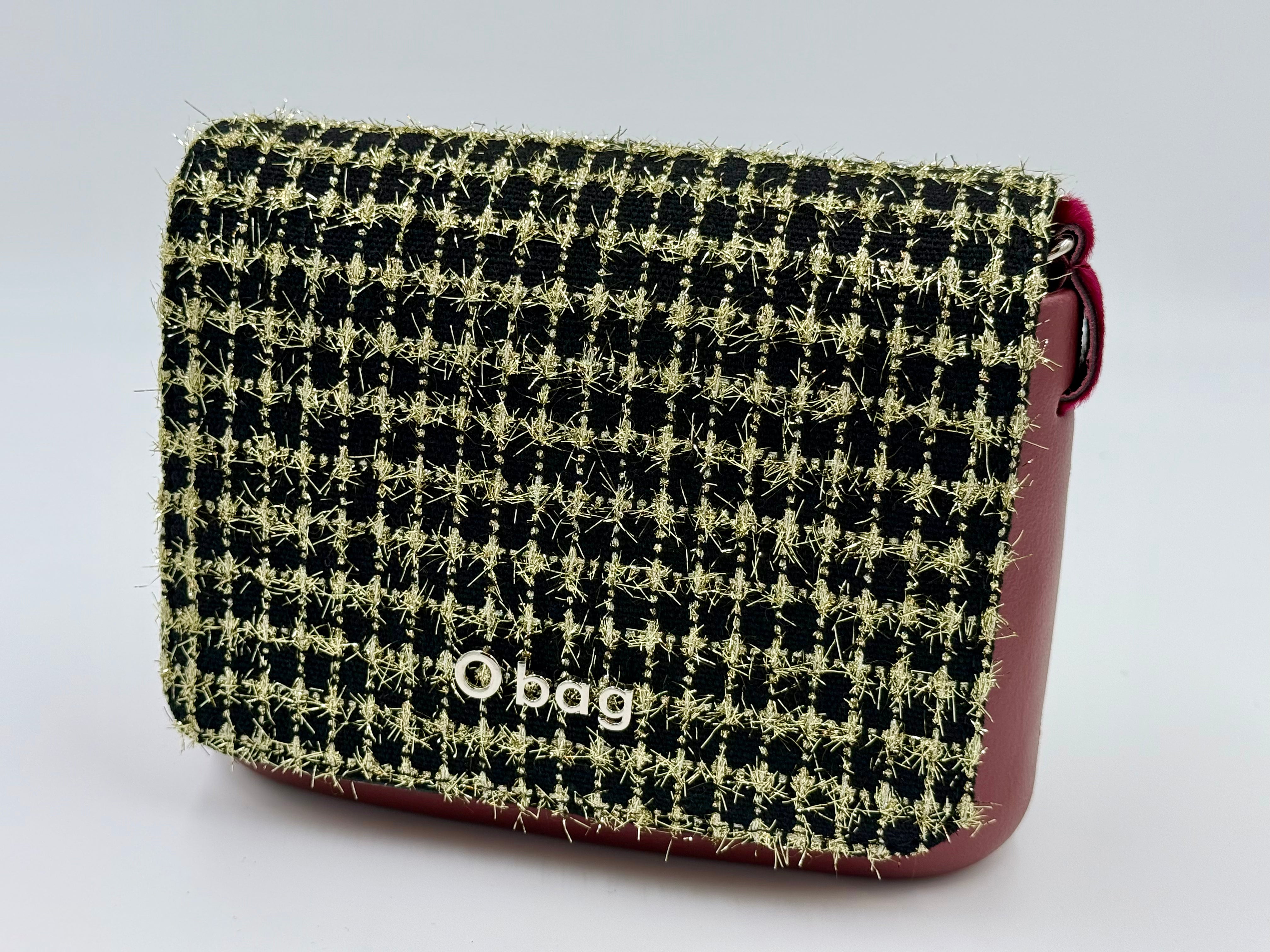 O bag – O bag (mályva) tweed/kockás fedlappal és csuklópánttal