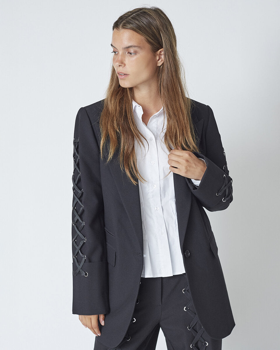 Co'couture Vola CC Blazer mit Ösendetails – Schwarz