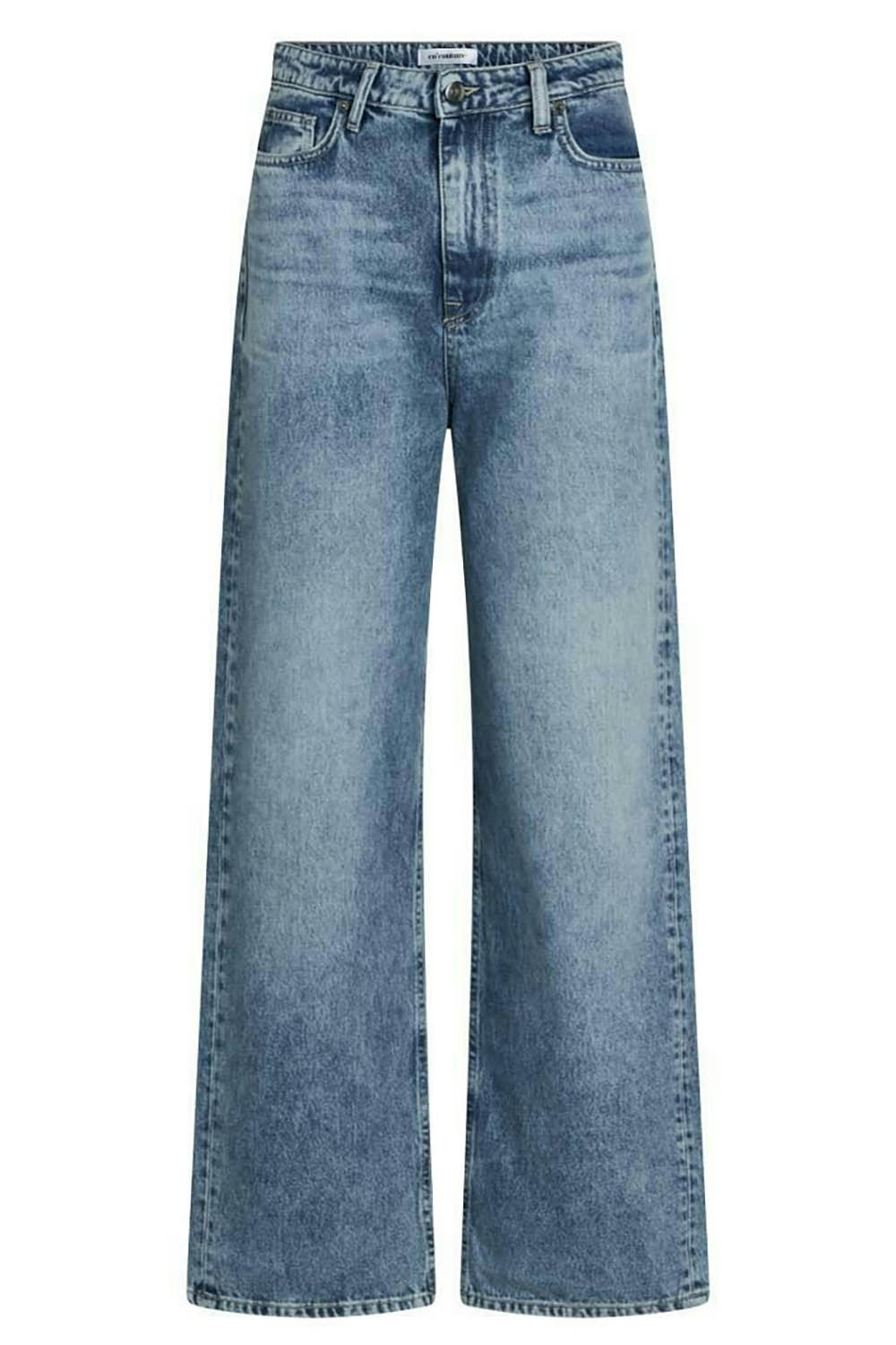 Co'couture Vika Wide-Leg-Jeans aus nicht dehnbarem Denim – Blau