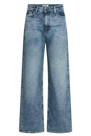 Co'couture Vika Wide-Leg-Jeans aus nicht dehnbarem Denim – Blau