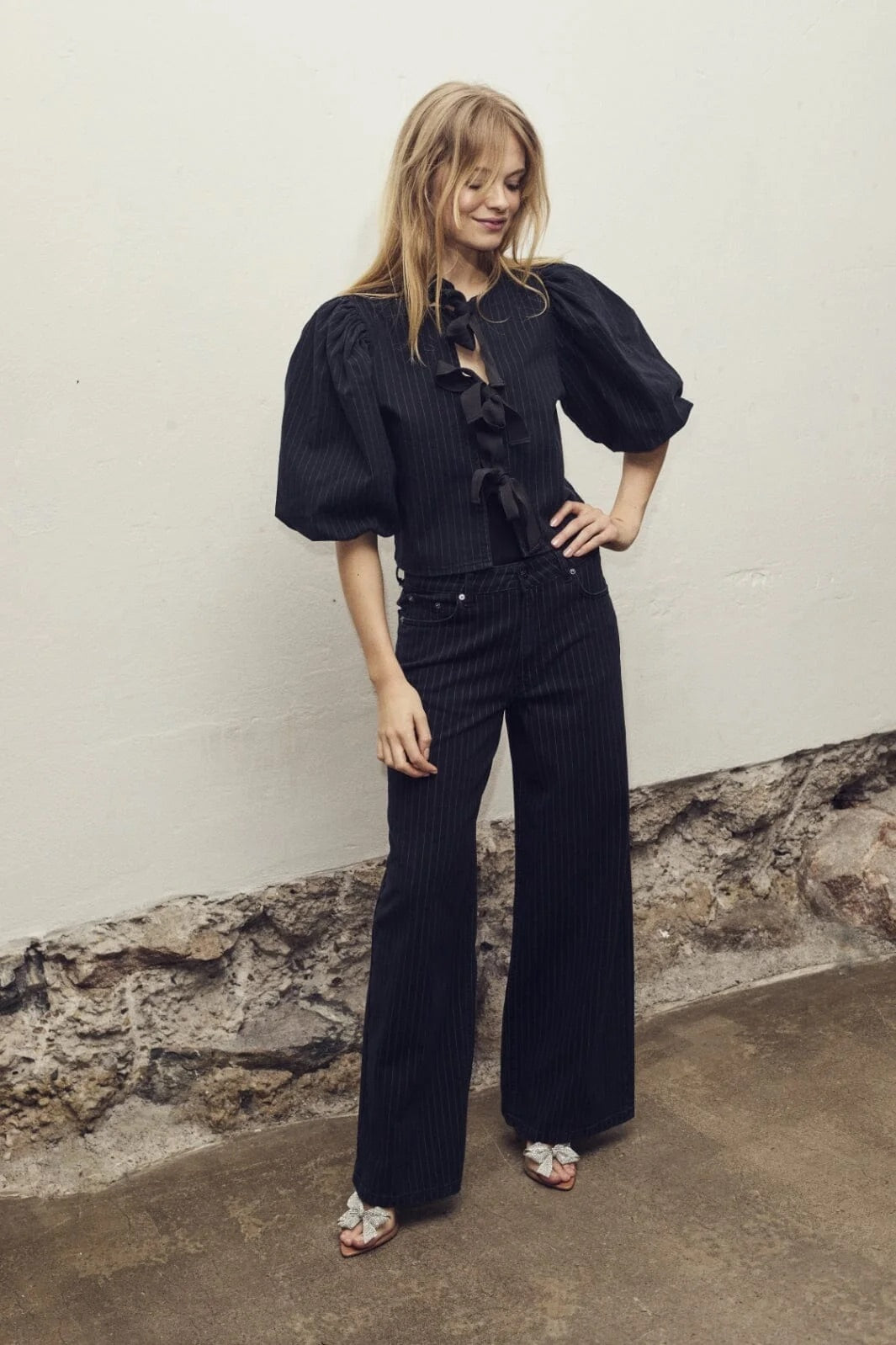 Co'couture Pincc Wide-Leg-Jeans – Schwarz