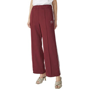 Co'couture Amina Wide-Leg-Bundfaltenhose – Burgund