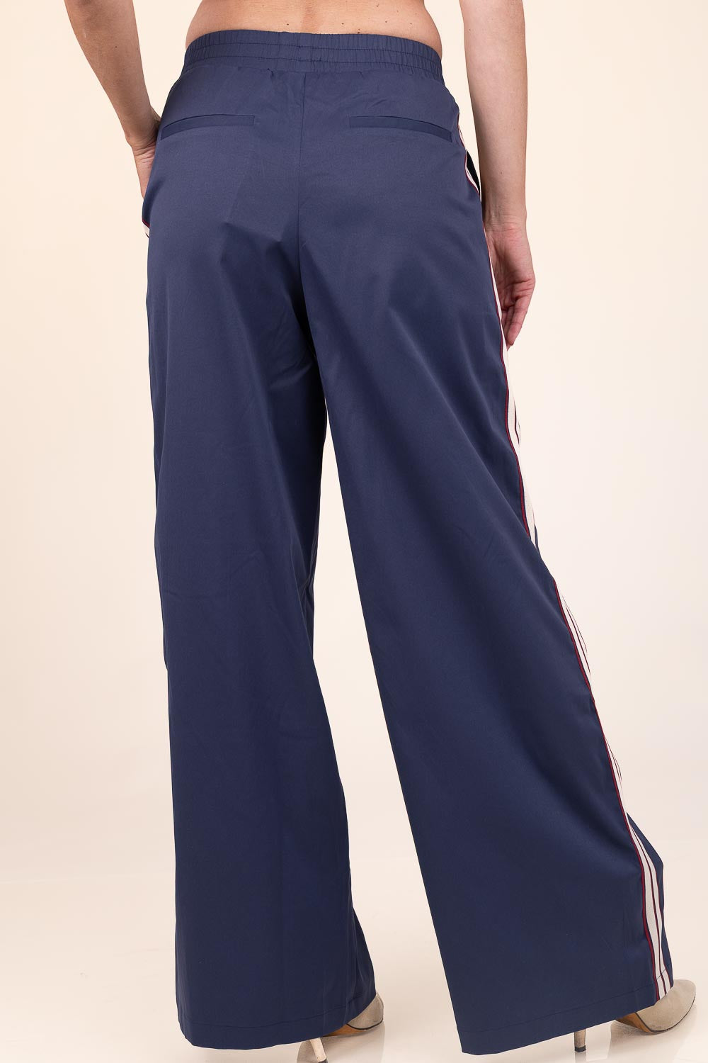 Co'couture Mingus sportliche Wide-Leg-Hose – Dunkelblau