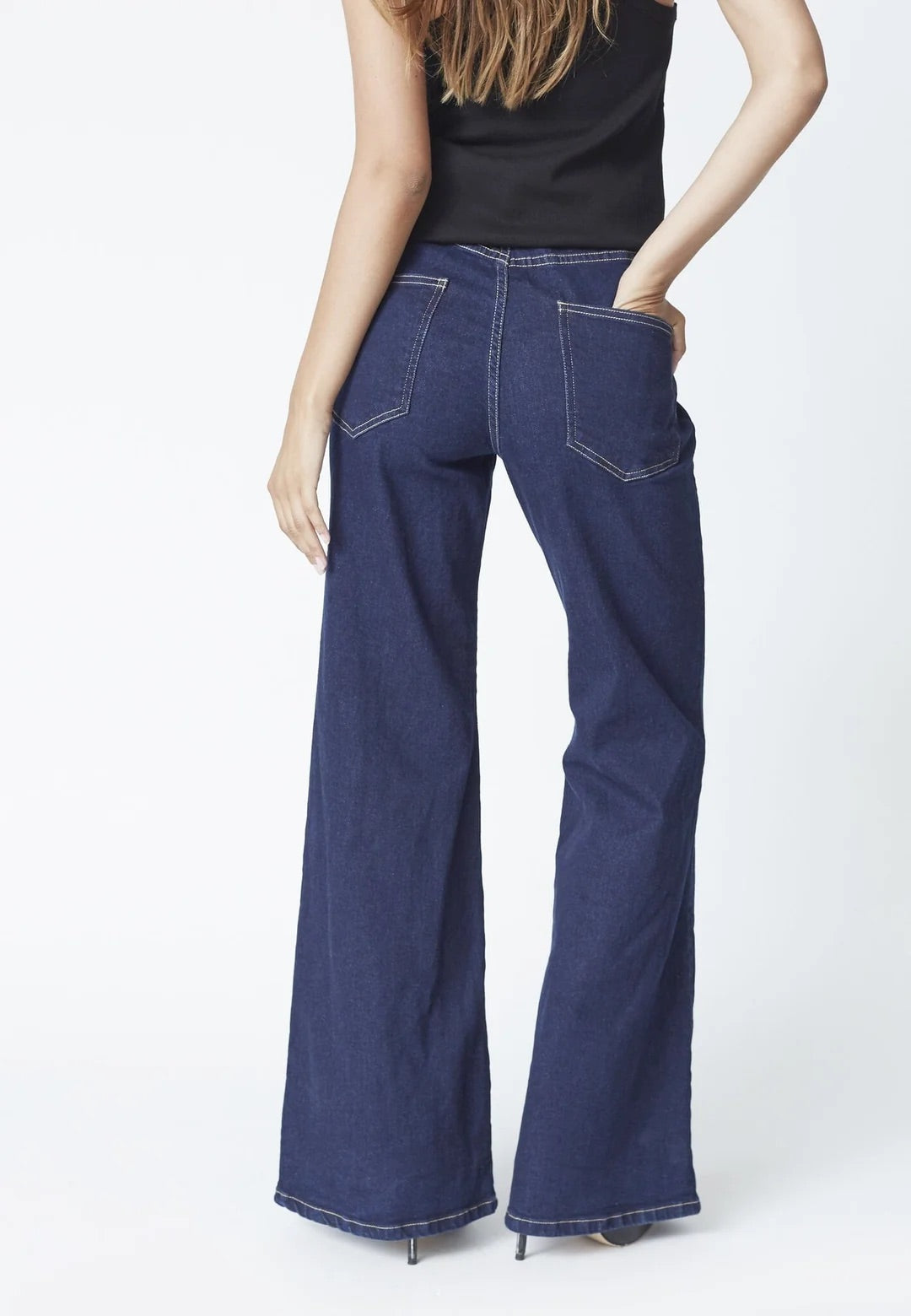 Co'couture Theo CC Wide-Leg-Jeans – dunkler Denim
