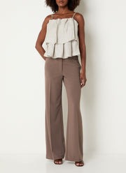 Co'couture Matty Wide-Leg-Hose mit Wellennaht – Mauve
