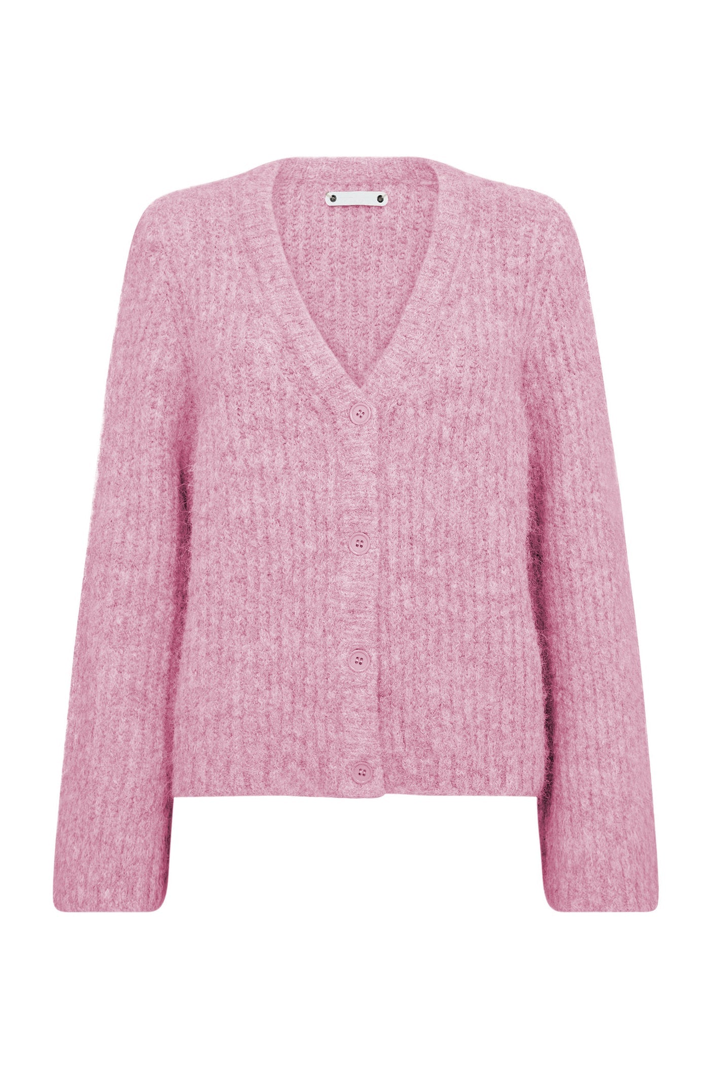 Co'couture Charlie Strickjacke mit V-Ausschnitt – Zartrosa
