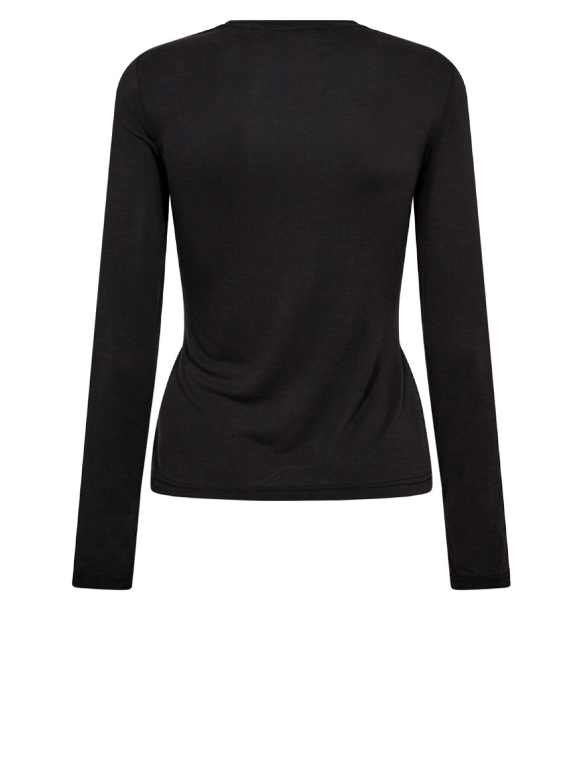 Co'couture Camilla CC Drape LS Bluse – Schwarz