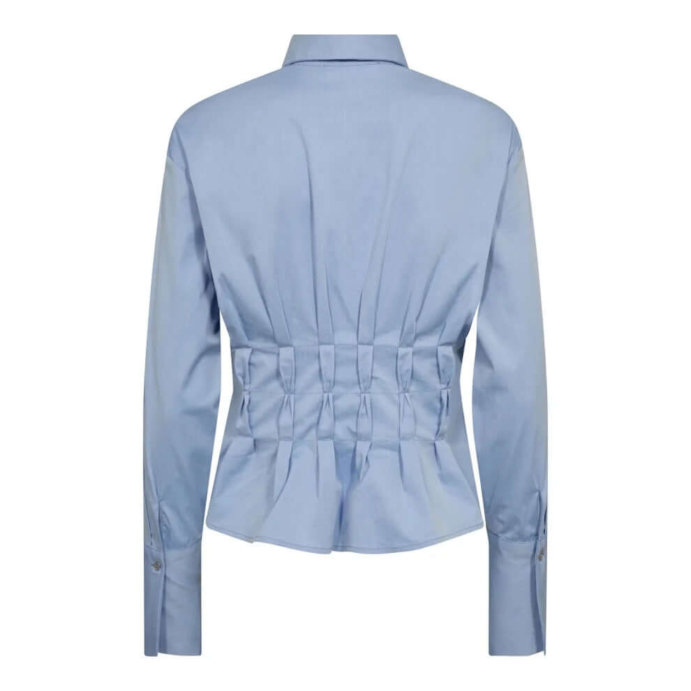 Co'couture Poppy CC Plisseehemd – Hellblau