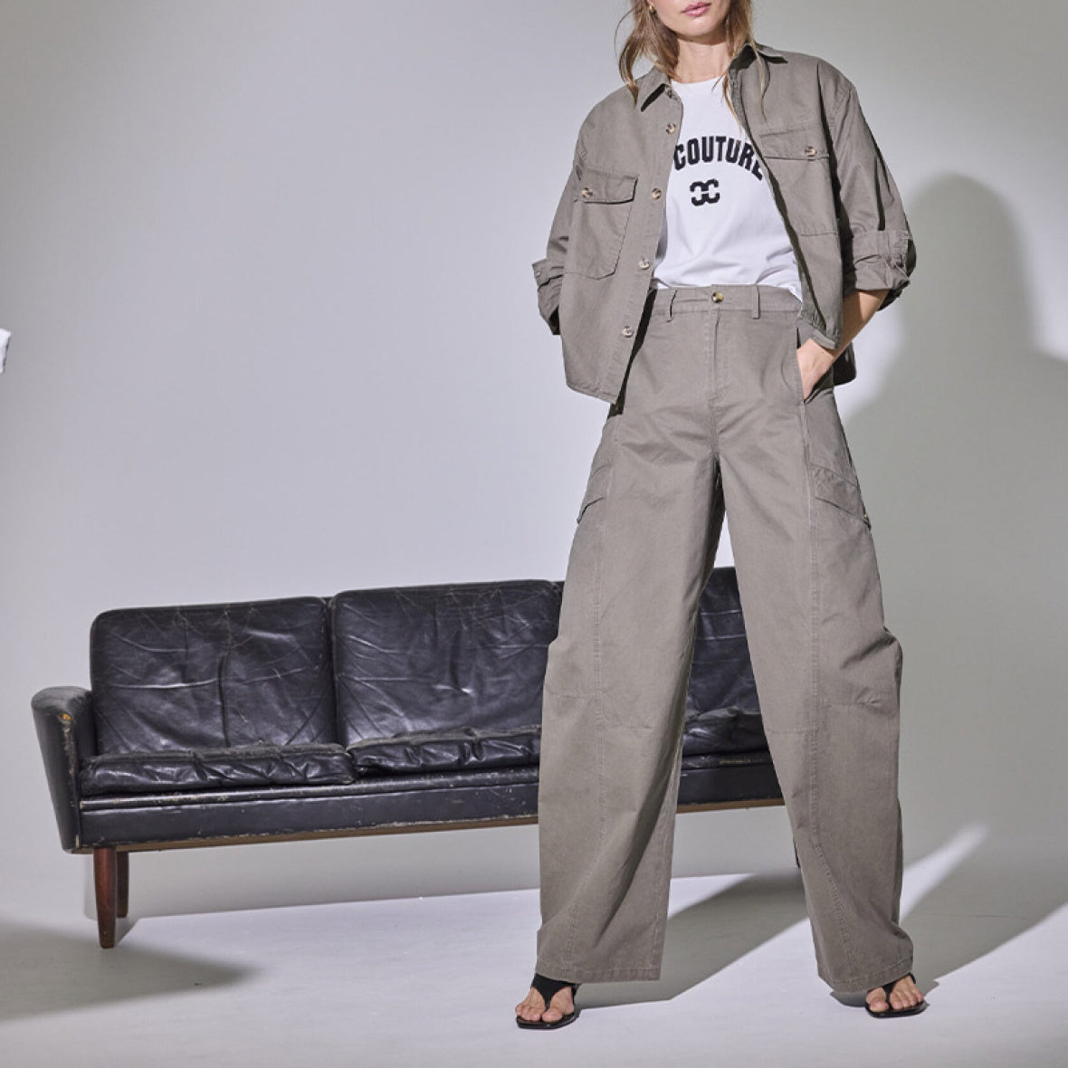 Co'couture Evelyn CC Hemd – Armeegrün
