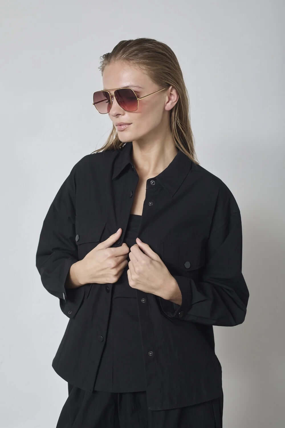 Co'couture Acasia CC Langarmhemd – Schwarz