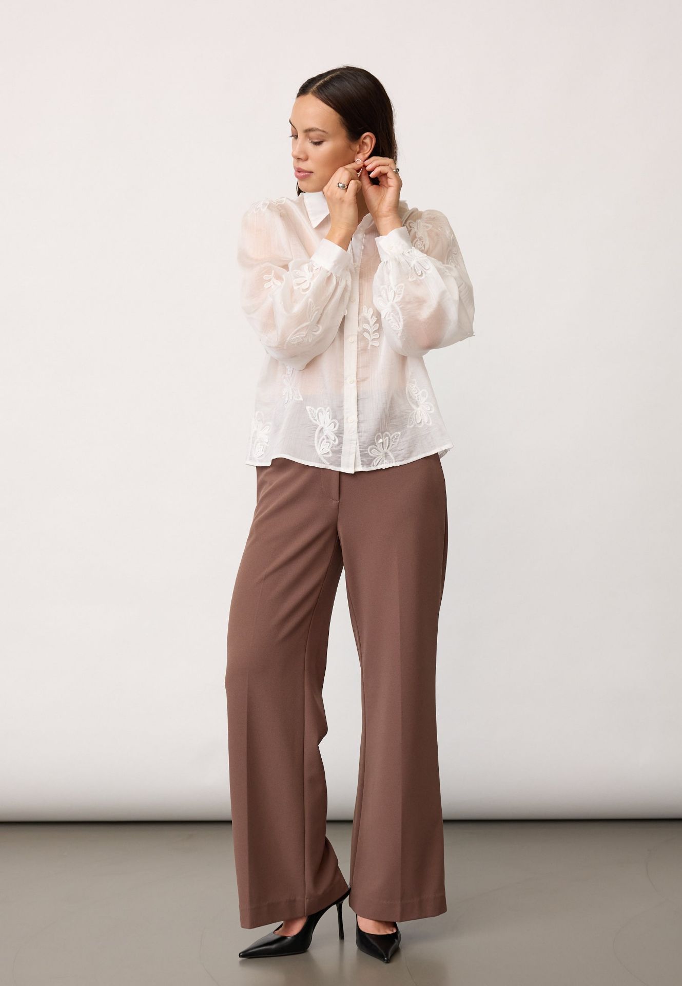 Co'couture Novin CC Besticktes Hemd – Off-White