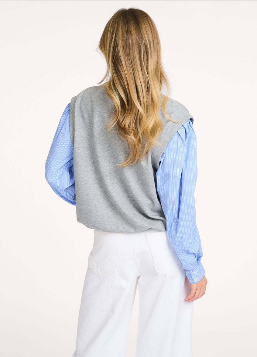 Co'couture Sabina Mix Shirt Sweat – Hellgrau