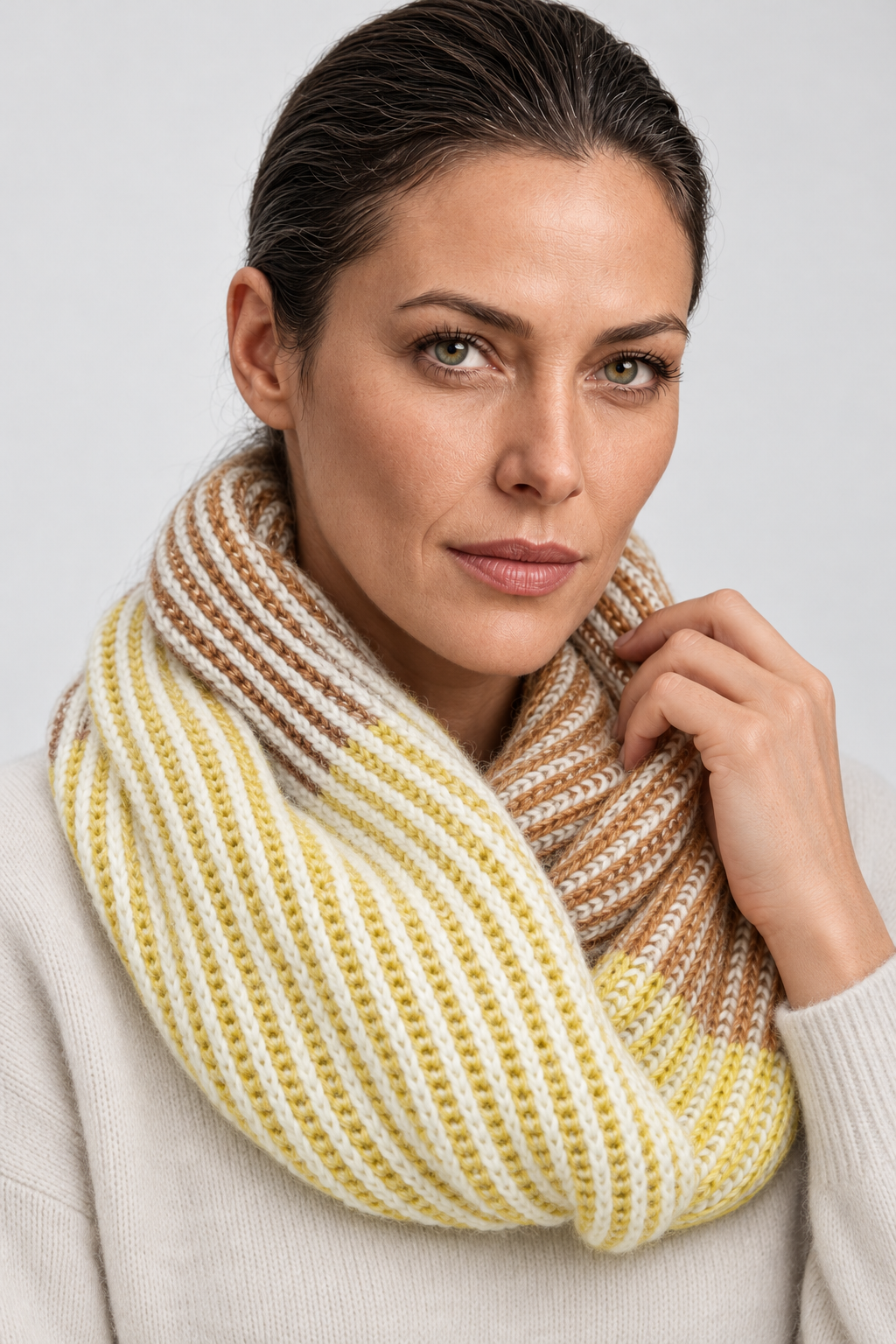 s.Oliver Women's Striped Cotton-Blend Snood