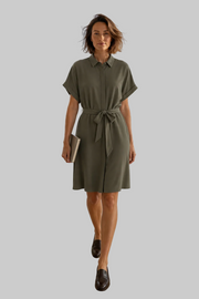 Vero Moda VMEASY JOY Hemdblusenkleid – Khaki